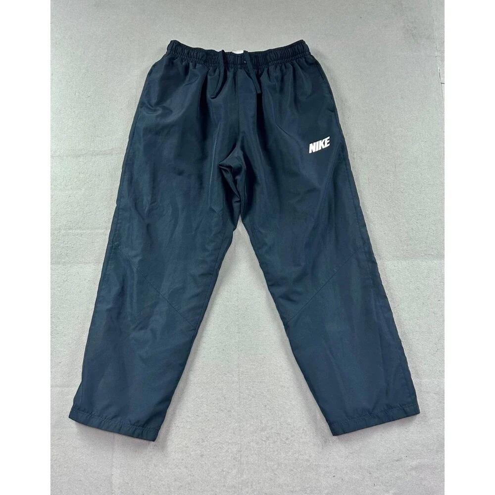 Vintage Y2K Nike Men's Windbreaker Navy Blue Athletic Track Pants